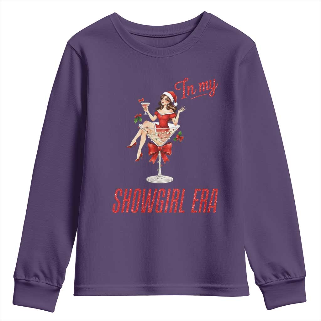 Santa Girls Christmas Youth Sweatshirt In My Costume Era TS14 Purple Print Your Wear