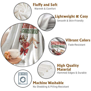 Santa Girls Christmas Throw Blanket TS14 Print Your Wear