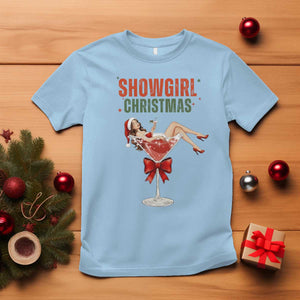 Santa Girls Christmas T Shirt TS14 Light Blue Print Your Wear