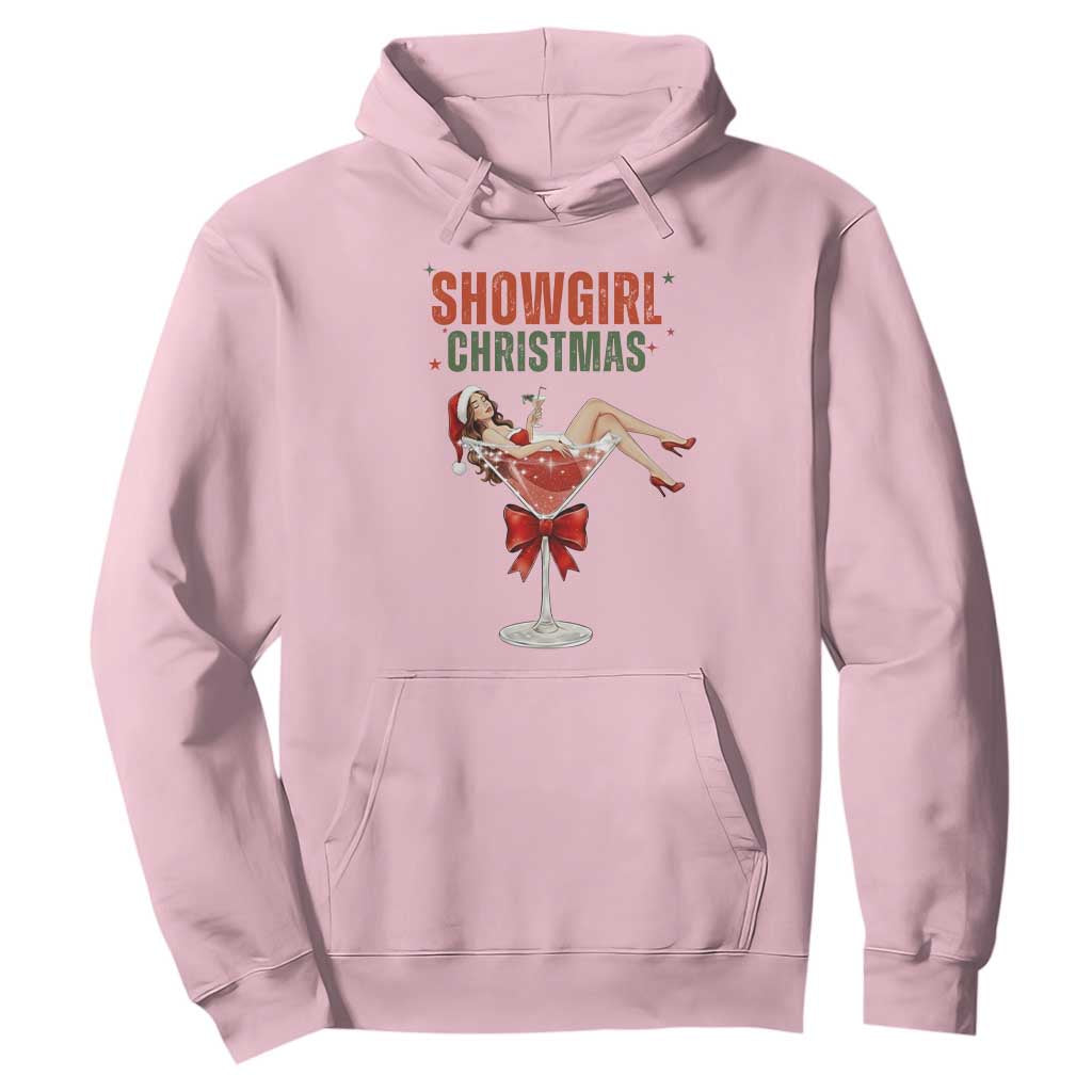 Santa Girls Christmas Hoodie TS14 Light Pink Print Your Wear