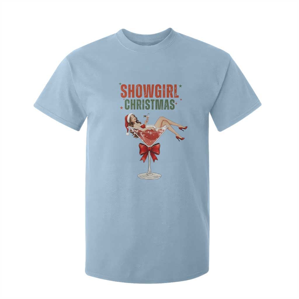Santa Girls Christmas T Shirt For Kid TS14 Light Blue Print Your Wear