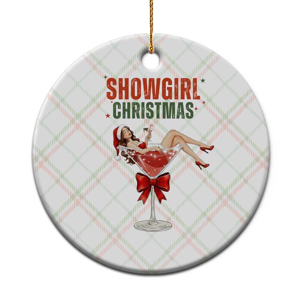 Santa Girls Christmas Ceramic Ornament TS14 1pc Christmas Plaid Print Your Wear