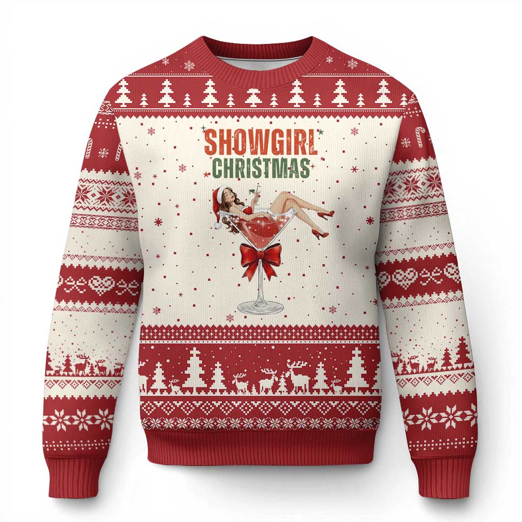 Santa Girls Xmas Ugly Christmas Sweater TS14 Beige Red Print Your Wear