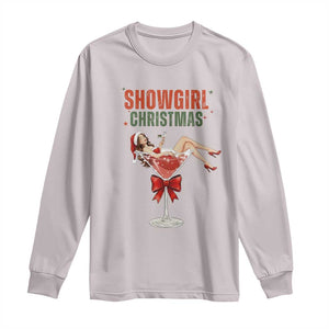 Santa Girls Christmas Long Sleeve Shirt TS14 Ice Gray Print Your Wear