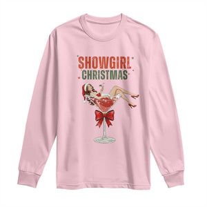 Santa Girls Christmas Long Sleeve Shirt TS14 Light Pink Print Your Wear