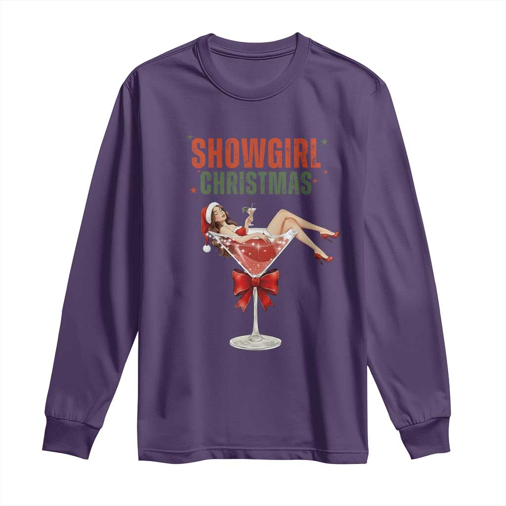 Santa Girls Christmas Long Sleeve Shirt TS14 Purple Print Your Wear