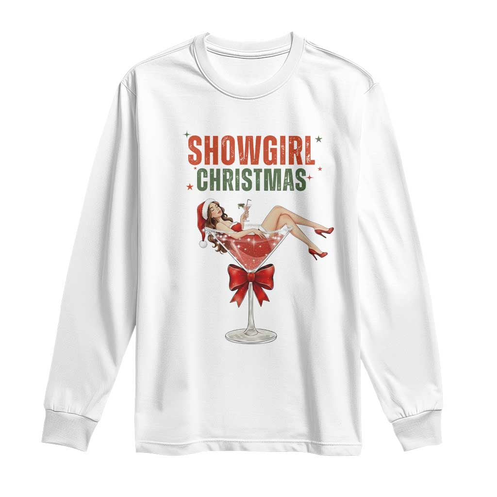 Santa Girls Christmas Long Sleeve Shirt TS14 White Print Your Wear