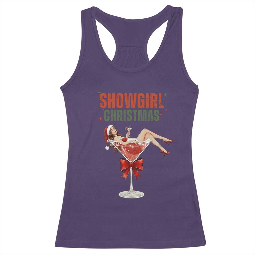 Santa Girls Christmas Racerback Tank Top TS14 Purple Print Your Wear