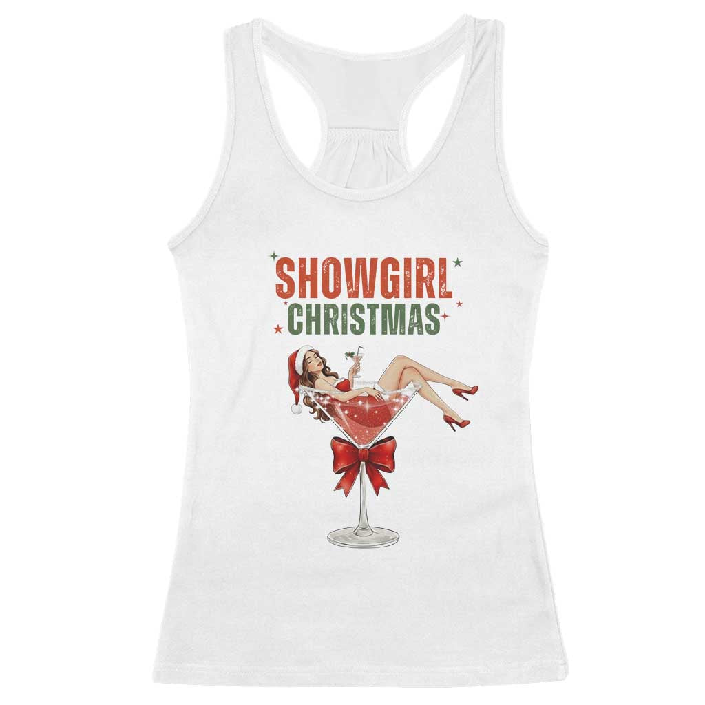 Santa Girls Christmas Racerback Tank Top TS14 White Print Your Wear