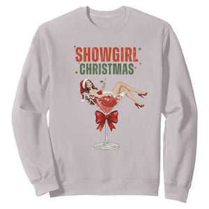 Santa Girls Christmas Sweatshirt TS14 Ice Gray Print Your Wear
