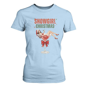 Santa Girls Christmas T Shirt For Women TS14 Light Blue Print Your Wear
