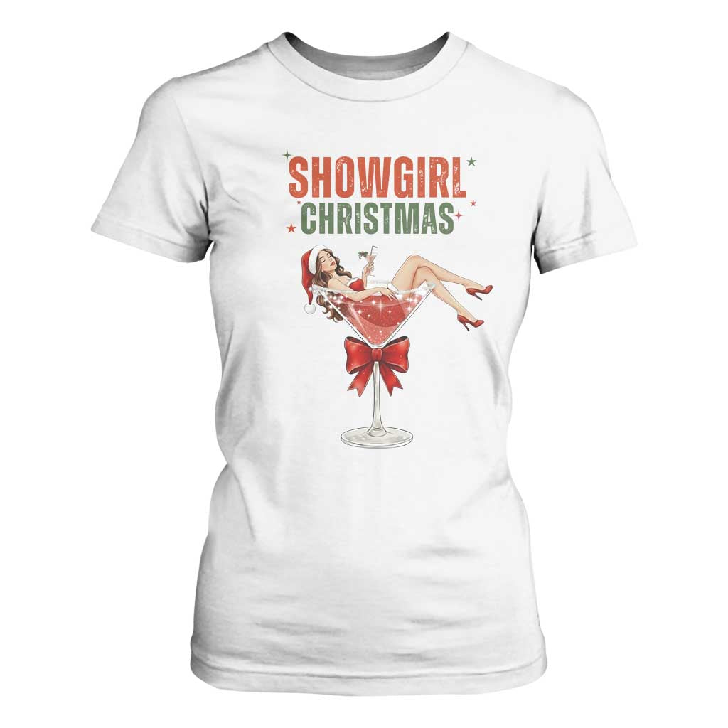 Santa Girls Christmas T Shirt For Women TS14 White Print Your Wear