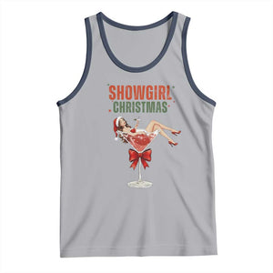 Santa Girls Christmas Tank Top TS14 Athletic Heather Navy Print Your Wear