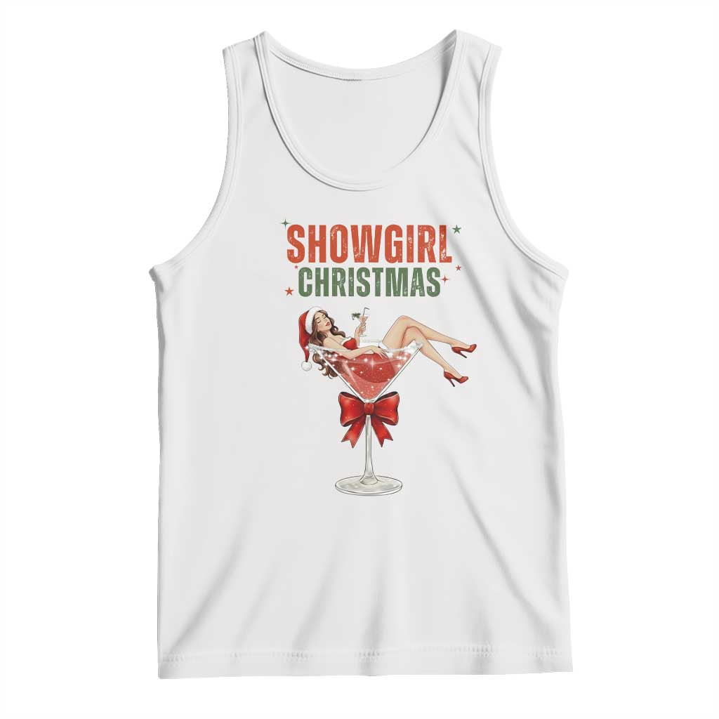 Santa Girls Christmas Tank Top TS14 White Print Your Wear