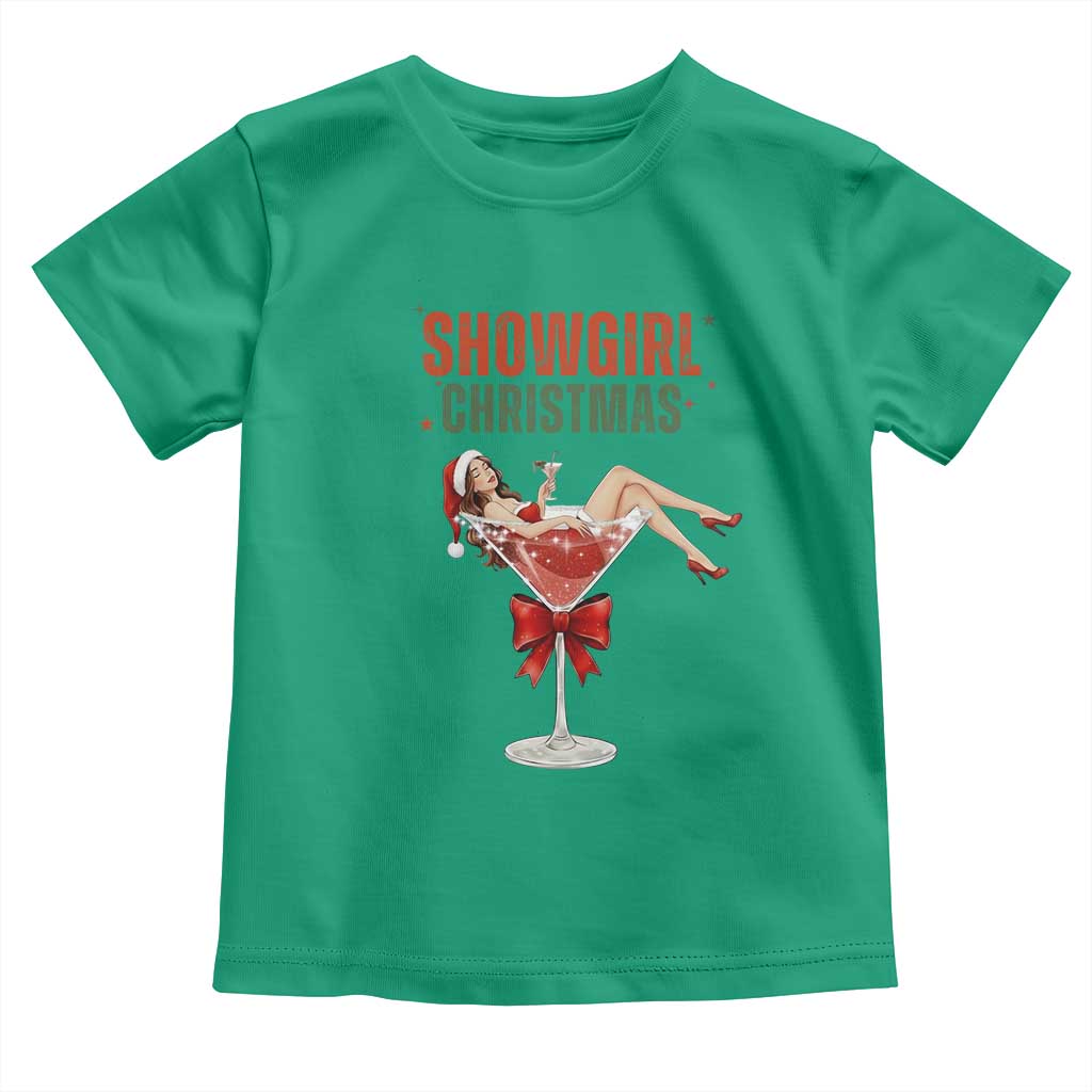 Santa Girls Christmas Toddler T Shirt TS14 Irish Green Print Your Wear