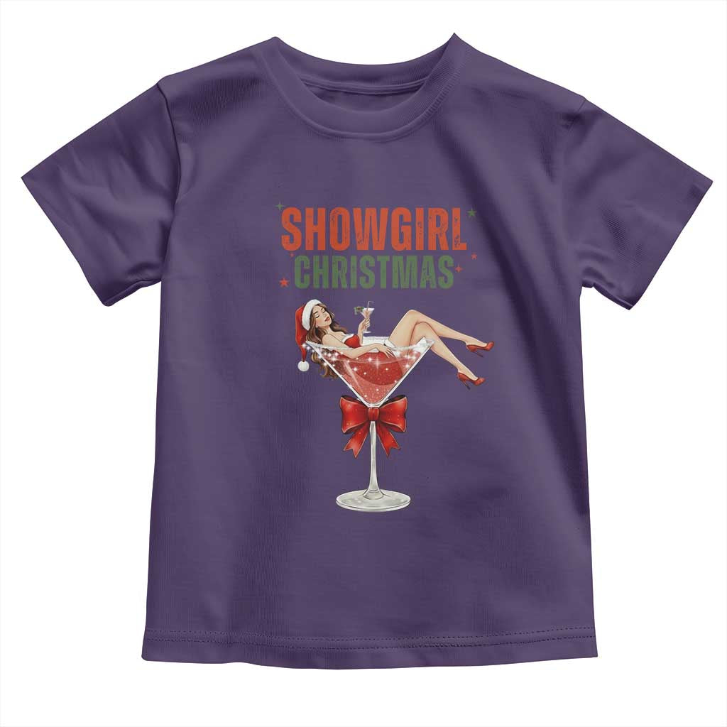 Santa Girls Christmas Toddler T Shirt TS14 Purple Print Your Wear