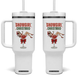 Santa Girls Christmas Tumbler With Handle TS14 One Size: 40 oz White Print Your Wear