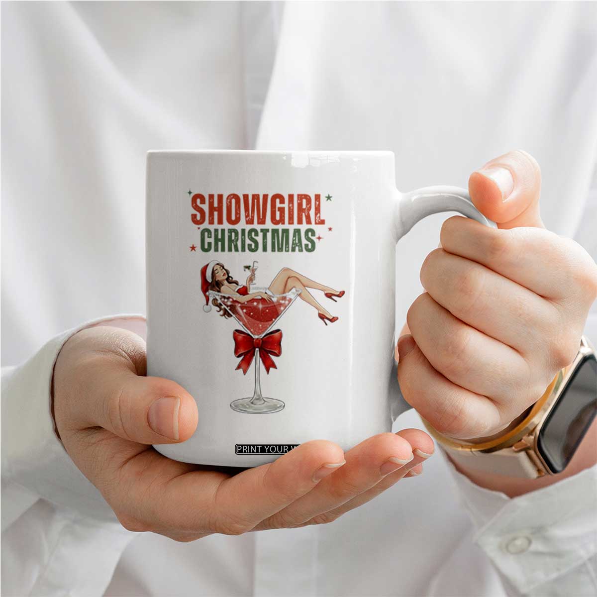 Santa Girls Christmas Coffee Mug TS14 Print Your Wear