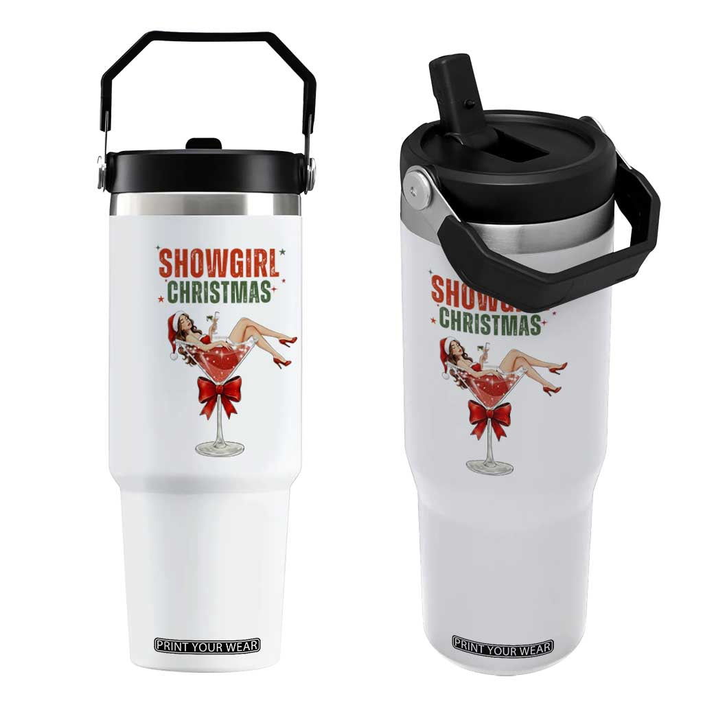 Santa Girls Christmas Flip Straw Tumbler TS14 One Size: 30 oz White Print Your Wear