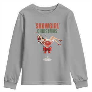 Santa Girls Christmas Youth Sweatshirt TS14 Sport Gray Print Your Wear
