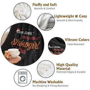 Santa Girls Christmas Throw Blanket Funny Trendy Quote TS14 Print Your Wear