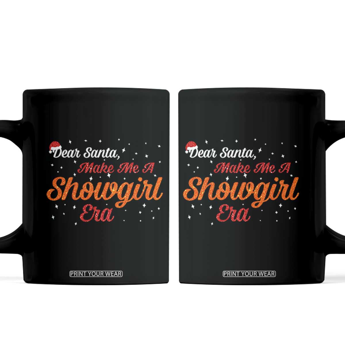 Santa Girls Christmas Coffee Mug Funny Trendy Quote TS14 Black Print Your Wear