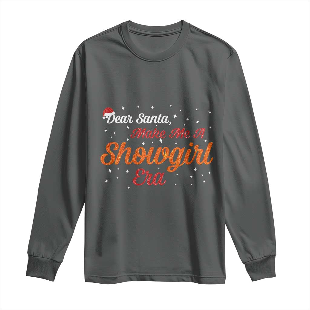 Santa Girls Christmas Long Sleeve Shirt Funny Trendy Quote TS14 Dark Heather Print Your Wear