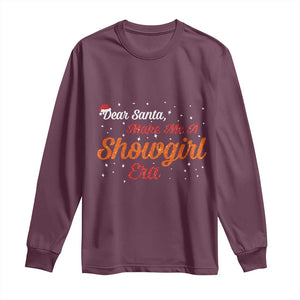 Santa Girls Christmas Long Sleeve Shirt Funny Trendy Quote TS14 Maroon Print Your Wear