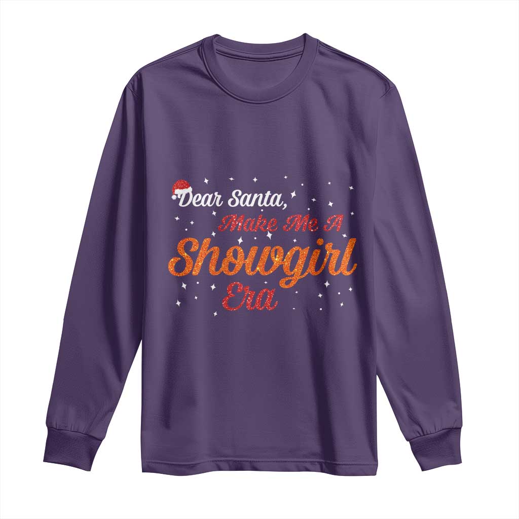 Santa Girls Christmas Long Sleeve Shirt Funny Trendy Quote TS14 Purple Print Your Wear
