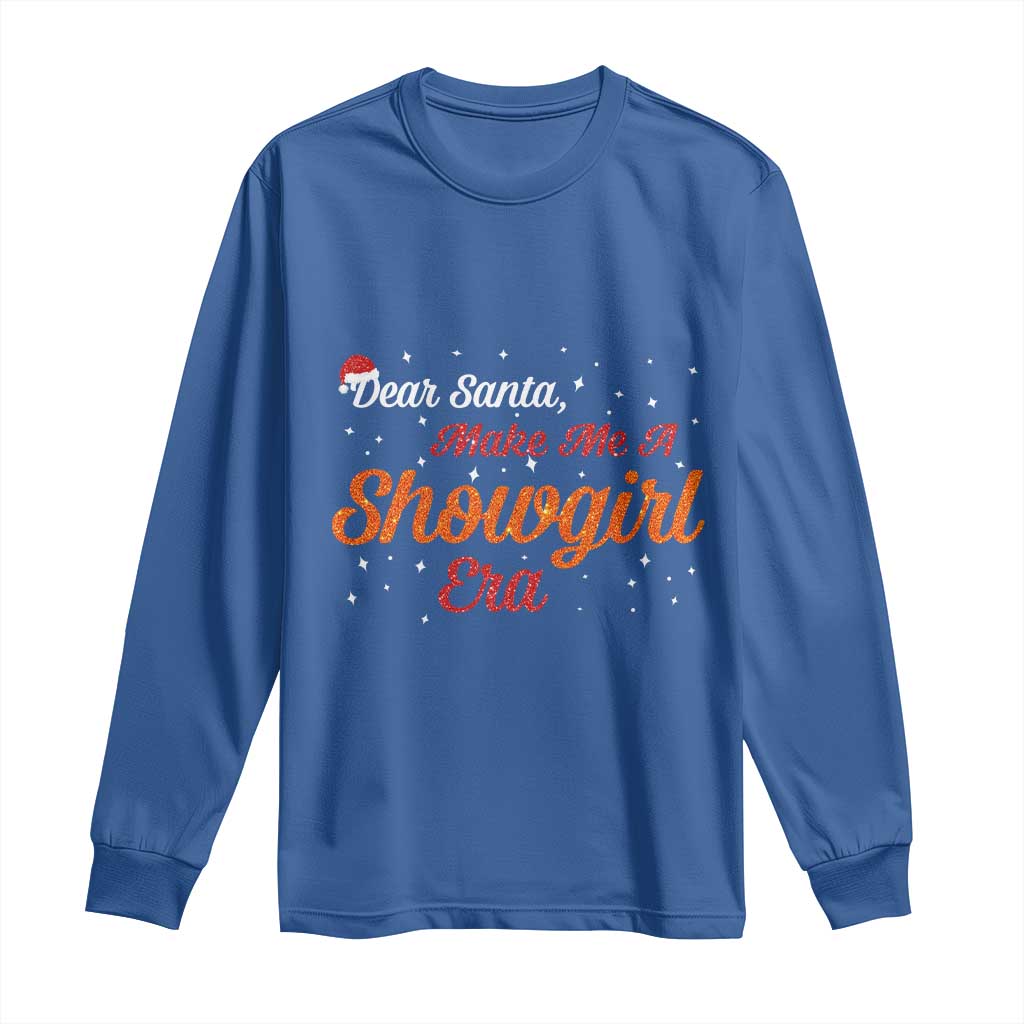 Santa Girls Christmas Long Sleeve Shirt Funny Trendy Quote TS14 Royal Blue Print Your Wear