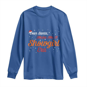 Santa Girls Christmas Long Sleeve Shirt Funny Trendy Quote TS14 Royal Blue Print Your Wear