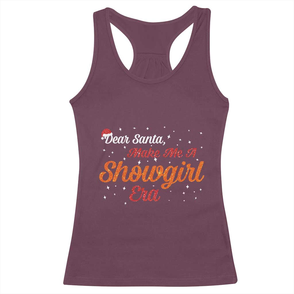 Santa Girls Christmas Racerback Tank Top Funny Trendy Quote TS14 Maroon Print Your Wear
