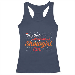 Santa Girls Christmas Racerback Tank Top Funny Trendy Quote TS14 Navy Print Your Wear