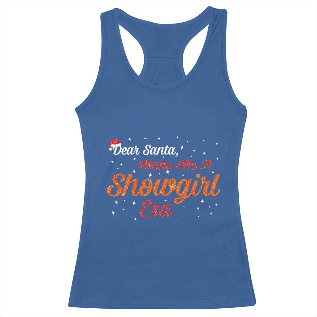 Santa Girls Christmas Racerback Tank Top Funny Trendy Quote TS14 Royal Blue Print Your Wear