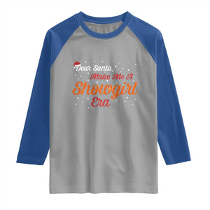 Santa Girls Christmas Raglan Shirt Funny Trendy Quote TS14 Sport Gray Royal Print Your Wear
