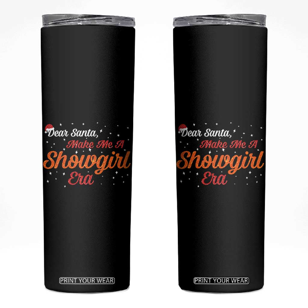 Santa Girls Christmas Skinny Tumbler Funny Trendy Quote TS14 Black Print Your Wear