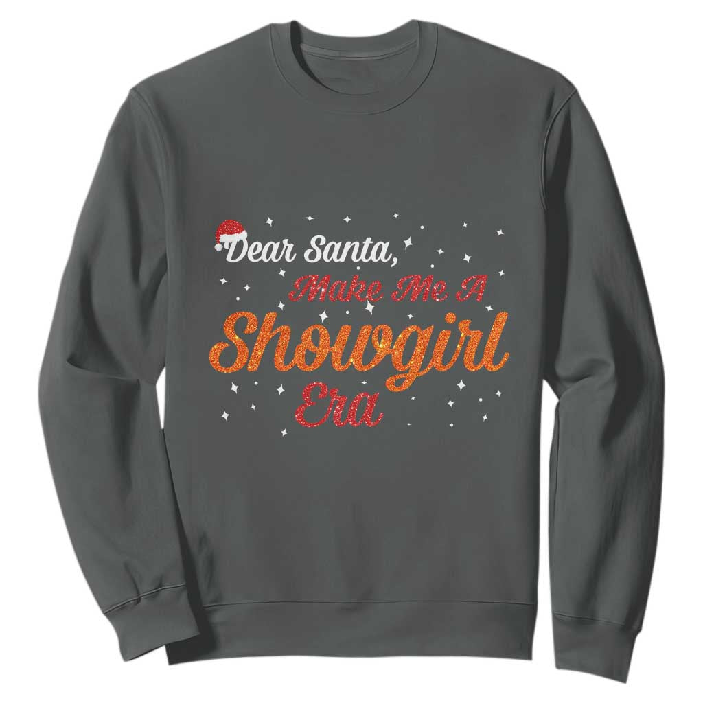 Santa Girls Christmas Sweatshirt Funny Trendy Quote TS14 Dark Heather Print Your Wear