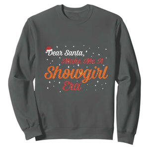Santa Girls Christmas Sweatshirt Funny Trendy Quote TS14 Dark Heather Print Your Wear