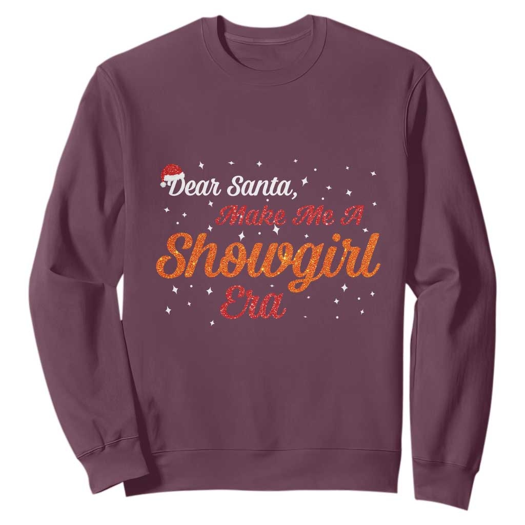 Santa Girls Christmas Sweatshirt Funny Trendy Quote TS14 Maroon Print Your Wear