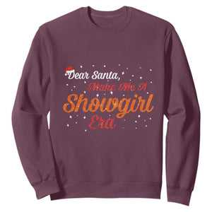 Santa Girls Christmas Sweatshirt Funny Trendy Quote TS14 Maroon Print Your Wear