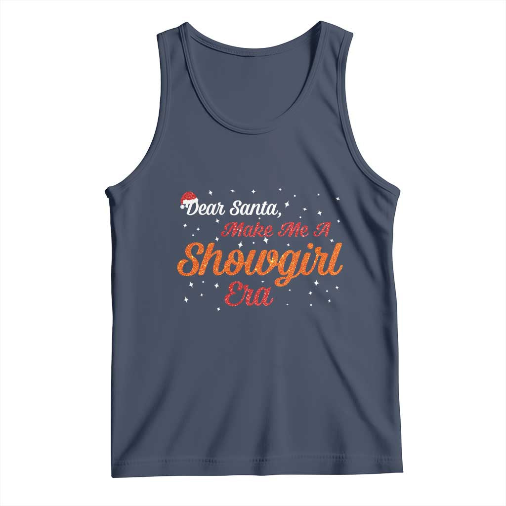 Santa Girls Christmas Tank Top Funny Trendy Quote TS14 Navy Print Your Wear
