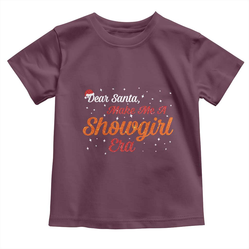 Santa Girls Christmas Toddler T Shirt Funny Trendy Quote TS14 Maroon Print Your Wear