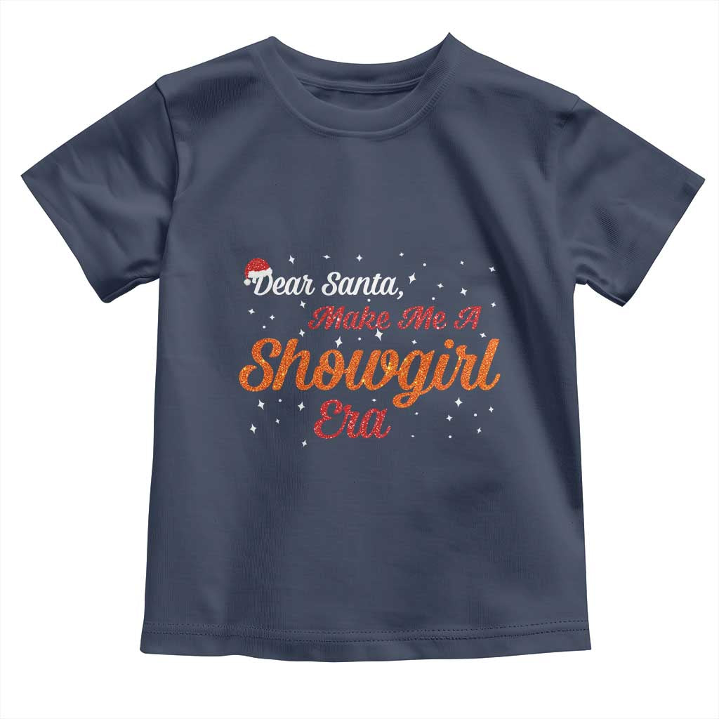 Santa Girls Christmas Toddler T Shirt Funny Trendy Quote TS14 Navy Print Your Wear