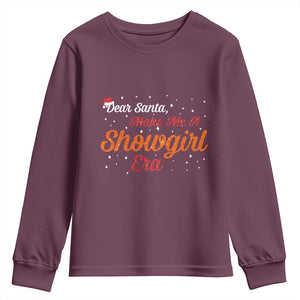 Santa Girls Christmas Youth Sweatshirt Funny Trendy Quote TS14 Maroon Print Your Wear