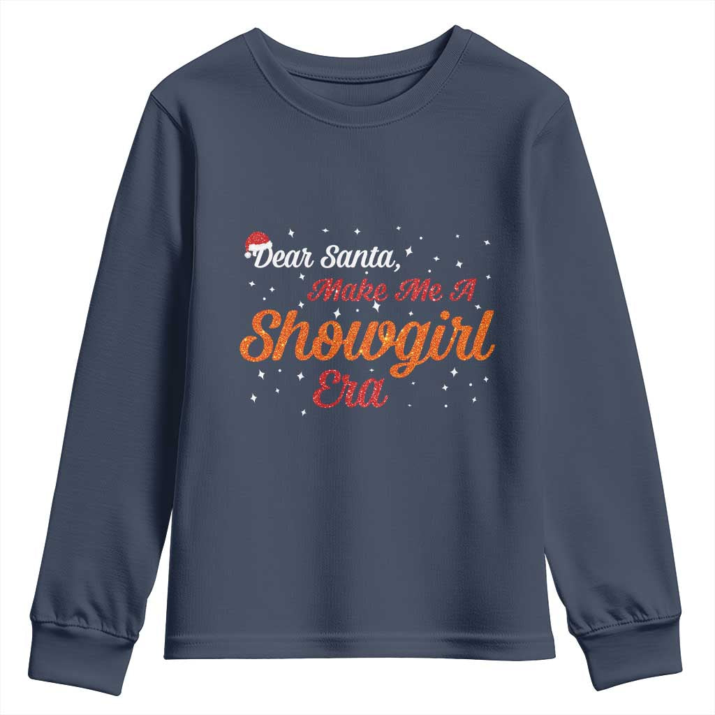 Santa Girls Christmas Youth Sweatshirt Funny Trendy Quote TS14 Navy Print Your Wear