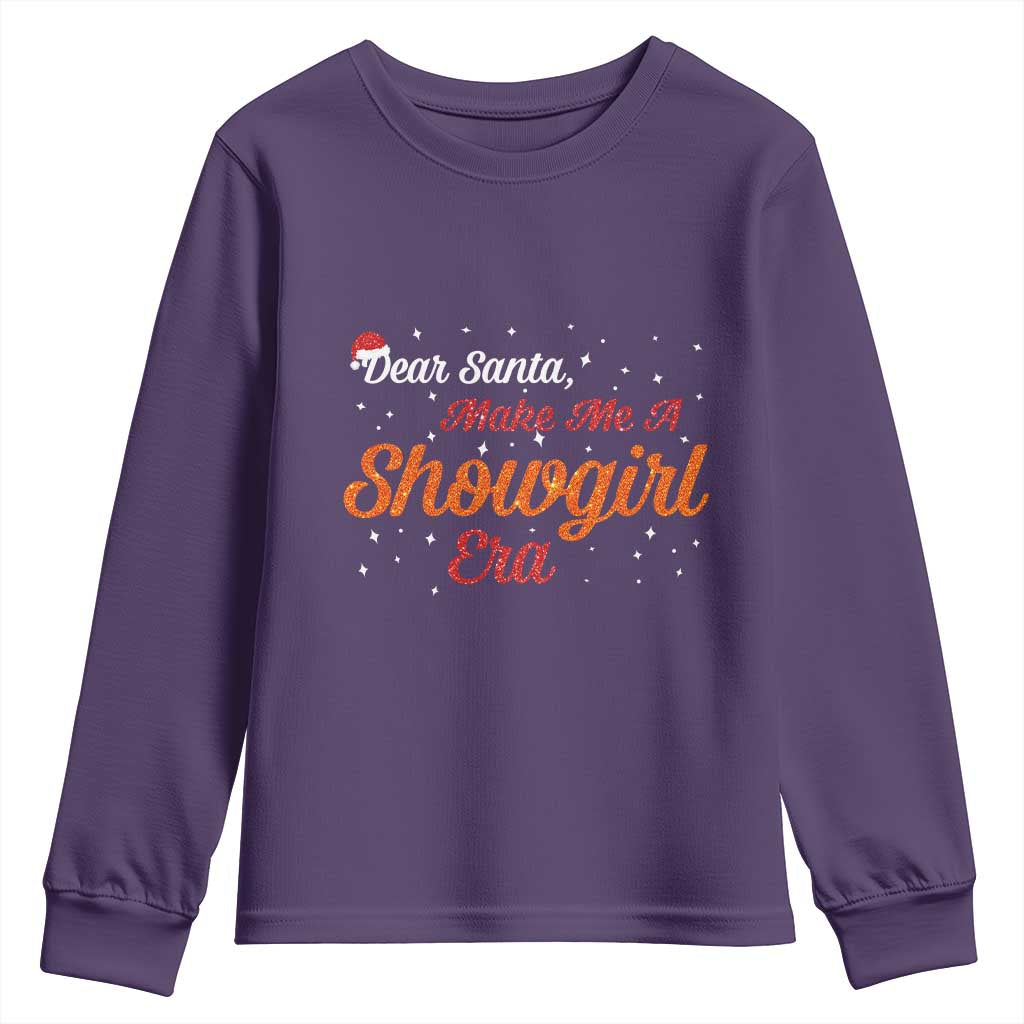 Santa Girls Christmas Youth Sweatshirt Funny Trendy Quote TS14 Purple Print Your Wear