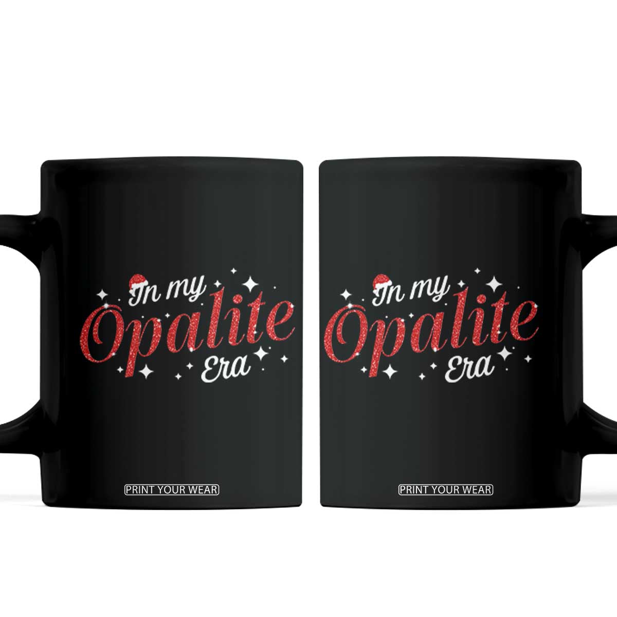 Santa Opalite Christmas Coffee Mug TS14 Black Print Your Wear