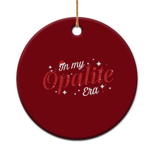 Santa Opalite Christmas Ceramic Ornament TS14 1pc Red Print Your Wear