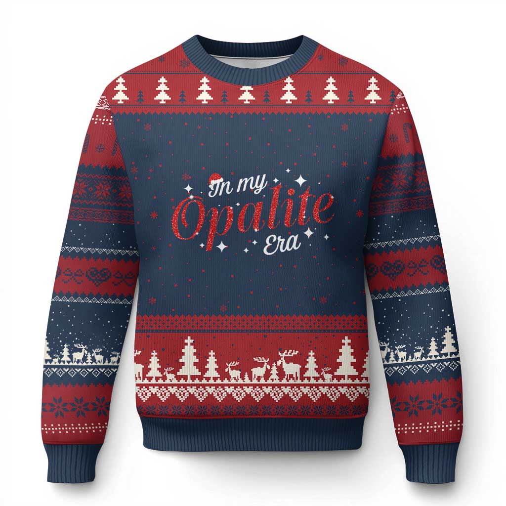 Santa Opalite Xmas Ugly Christmas Sweater TS14 Navy Red Print Your Wear