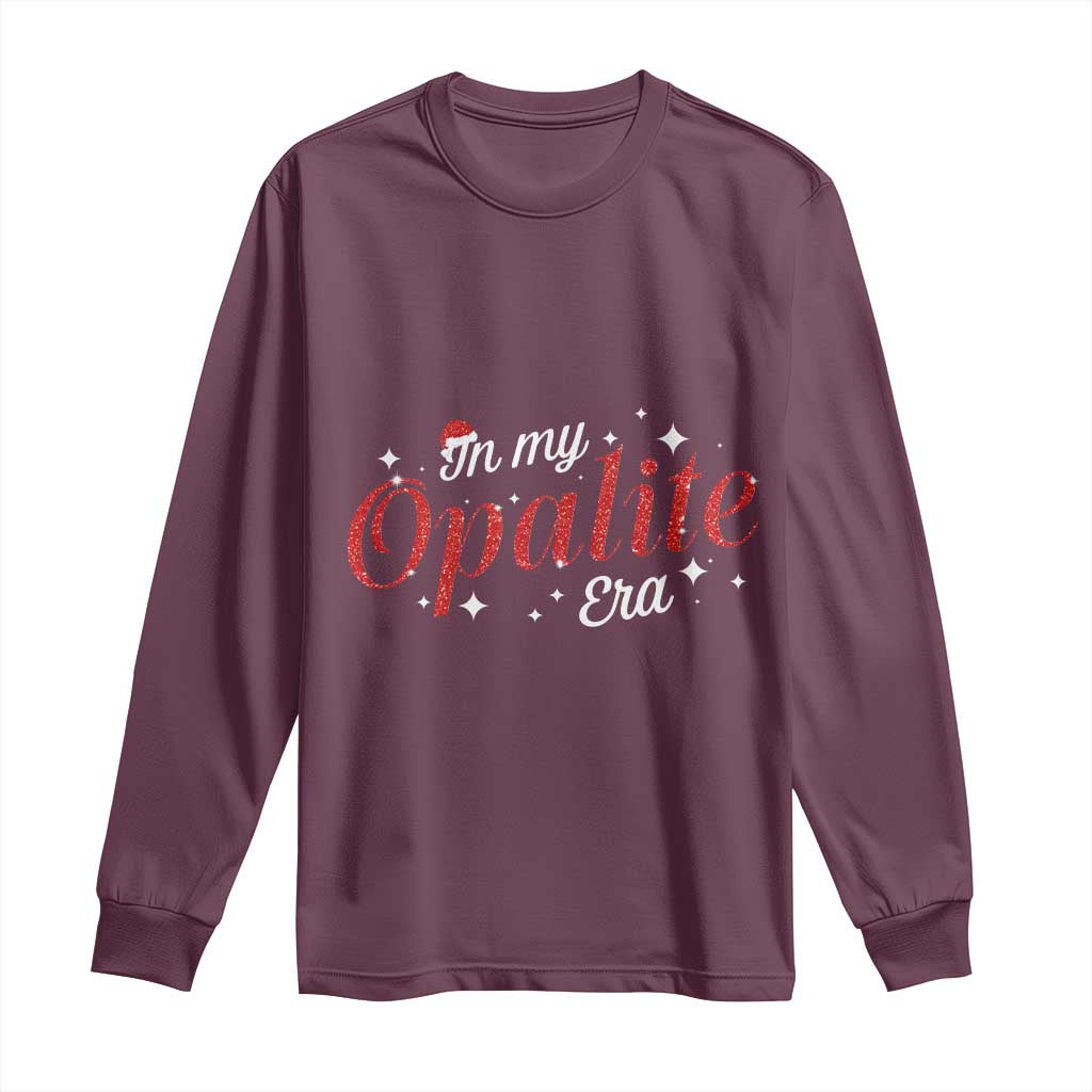 Santa Opalite Christmas Long Sleeve Shirt TS14 Maroon Print Your Wear